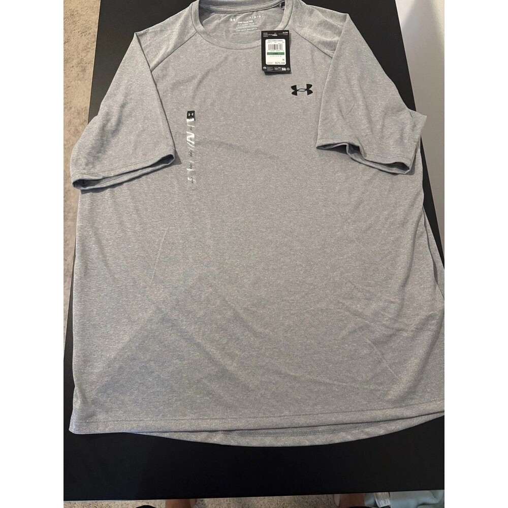 Under Armour Tech 2.0 T-Shirt Gray Mens Large Loose Fit Athletic Tee NWT UA Logo